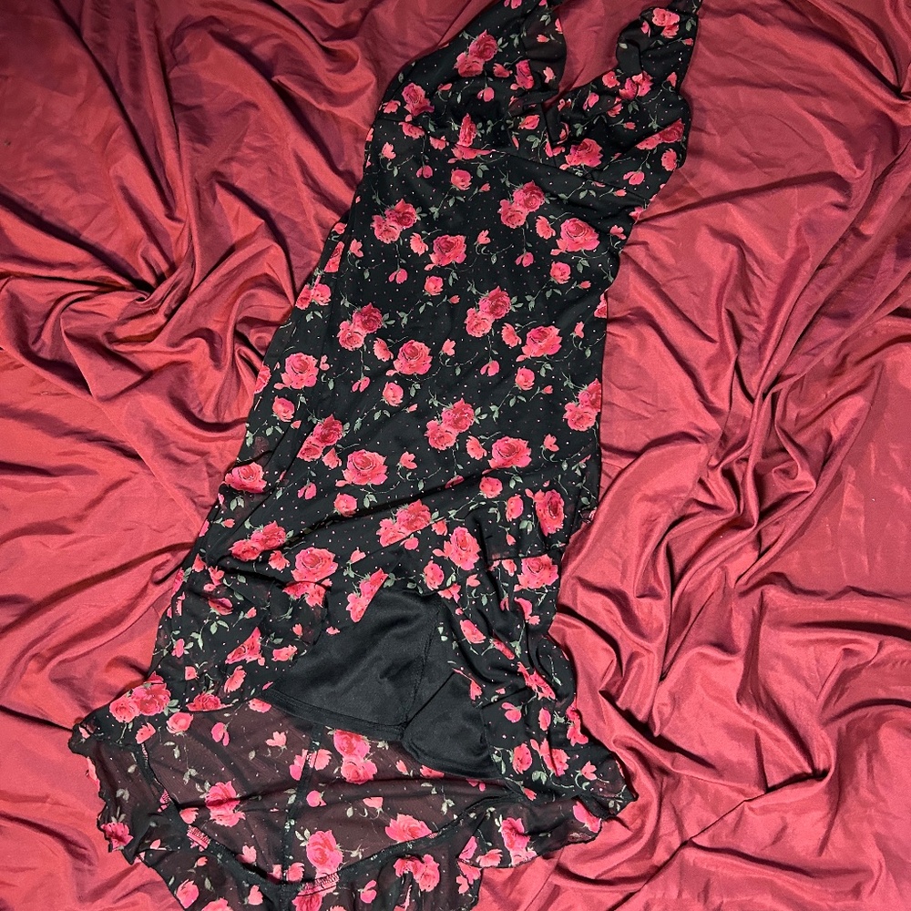 Flowered rose dress